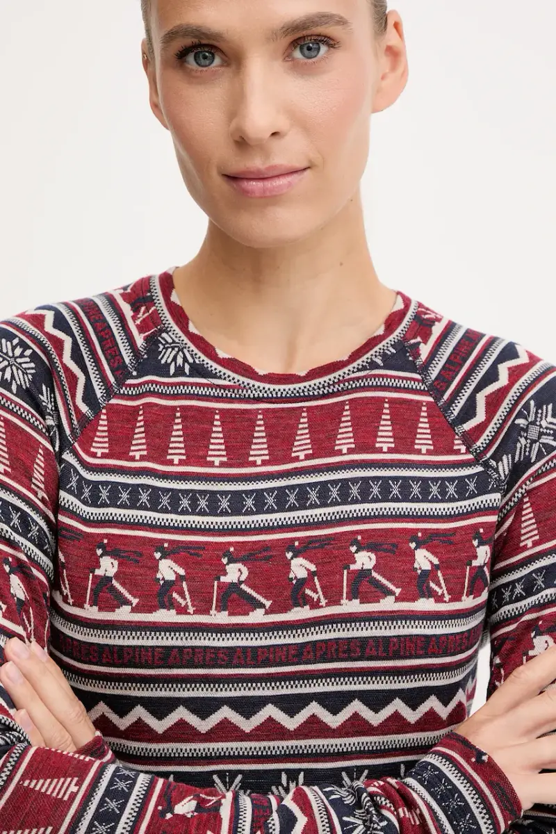 longsleeve funzionale Classic Thermal Merino colore rosa SW016370 Granata miniatura 4