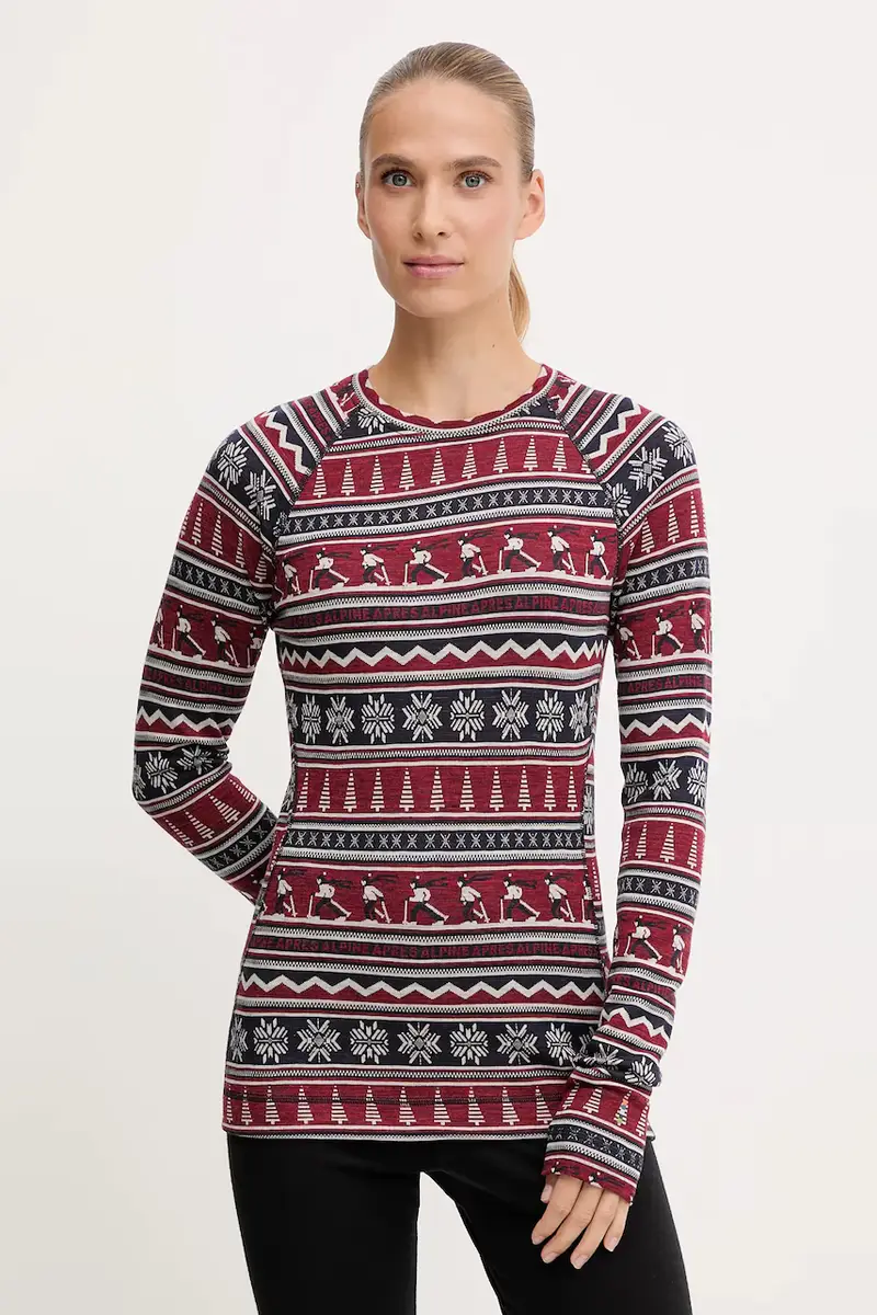 longsleeve funzionale Classic Thermal Merino colore rosa SW016370 Granata