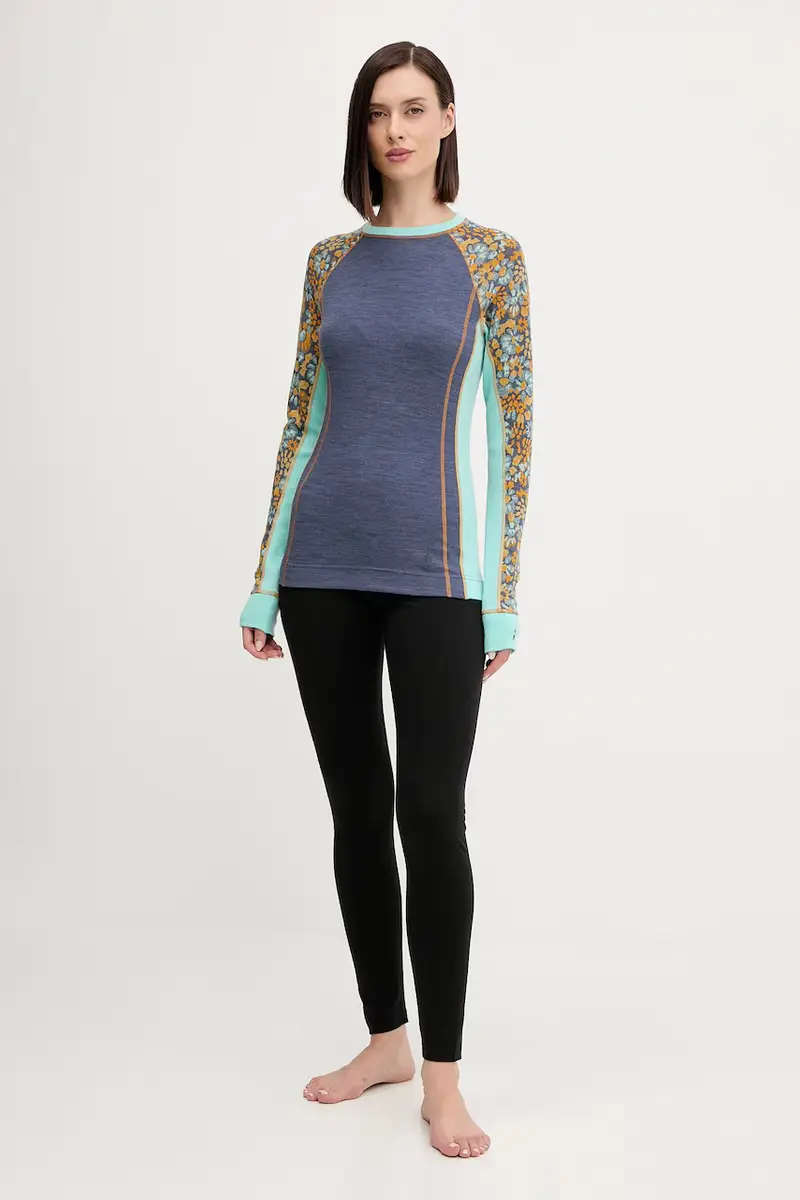 longsleeve funzionale in cotone colore blu SW002983 miniatura 2