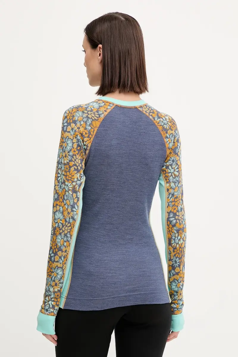 longsleeve funzionale in cotone colore blu SW002983 miniatura 3