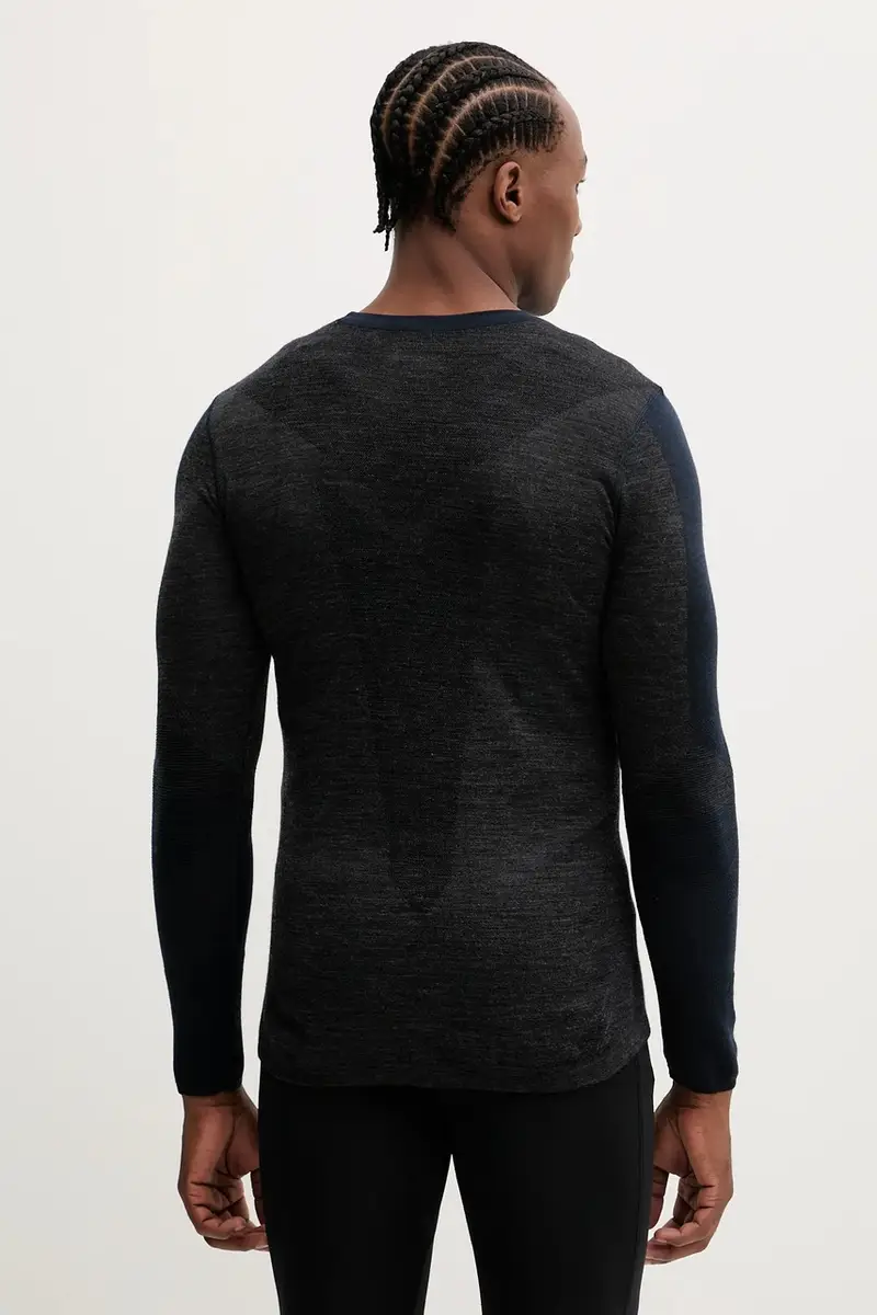 longsleeve funzionale Intraknit Thermal Merino colore grigio Blu navy miniatura 2