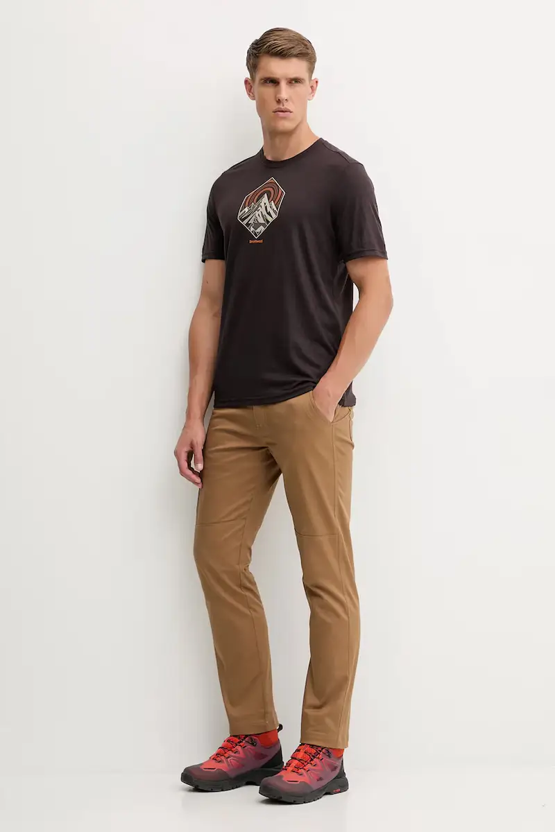 maglietta da sport uomo colore marrone SW002977 miniatura 2