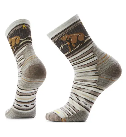 Targeted Cushion Mid Crew Bear Stripe - calzini trekking Light Brown