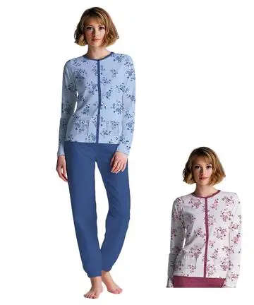 Pigiama donna aperto in jersey di cotone Smarty by Cippi 1070