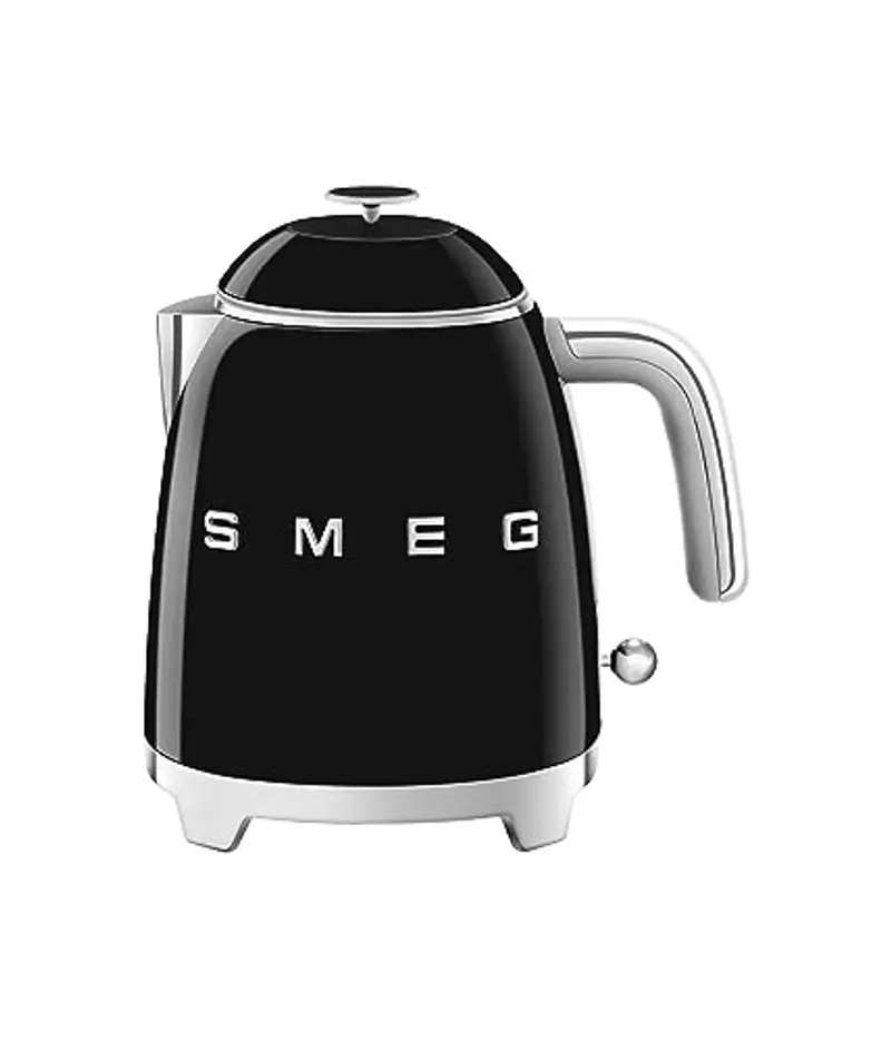 Smeg, Bollitore Elettrico Piccolo KLF05BLEU 0,8 L, Filtro Acciaio Inox, Autospegnimento di Sicurezza, Indicatore