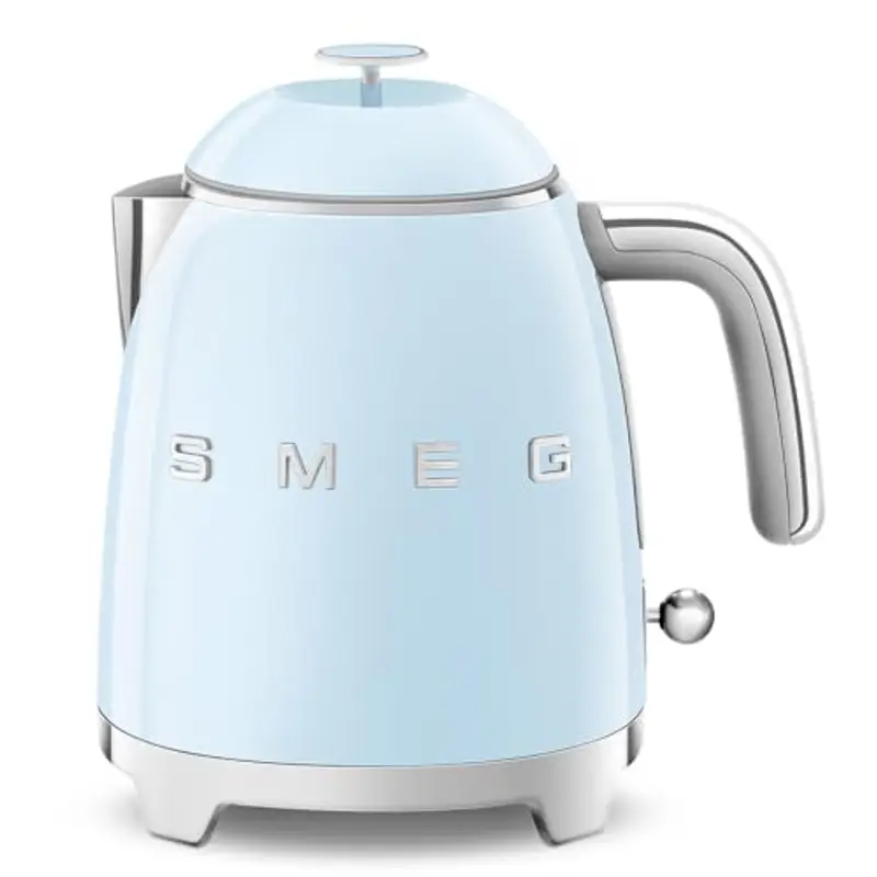 Smeg, Bollitore Elettrico Piccolo KLF05PBEU 0,8 L, Filtro Acciaio Inox, Autospegnimento di Sicurezza, Indicatore