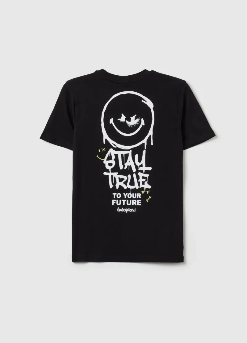 SMILEY T-shirt Bambino Nero 3922722 miniatura 2
