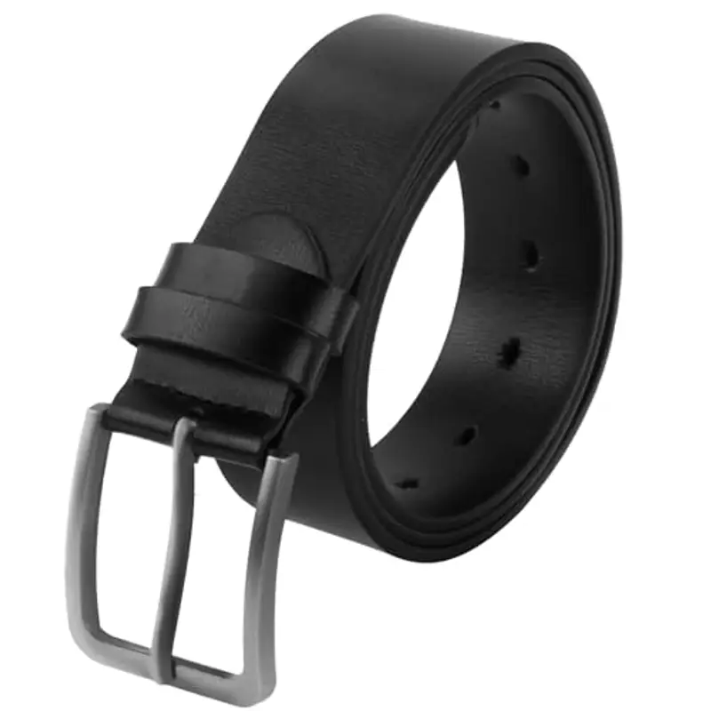 Smomend Cintura Uomo e Donna, Cintura in Pelle Reversibile 3.8cm, Fibbia a Vite, Regolabile, Nero, 17*6cm