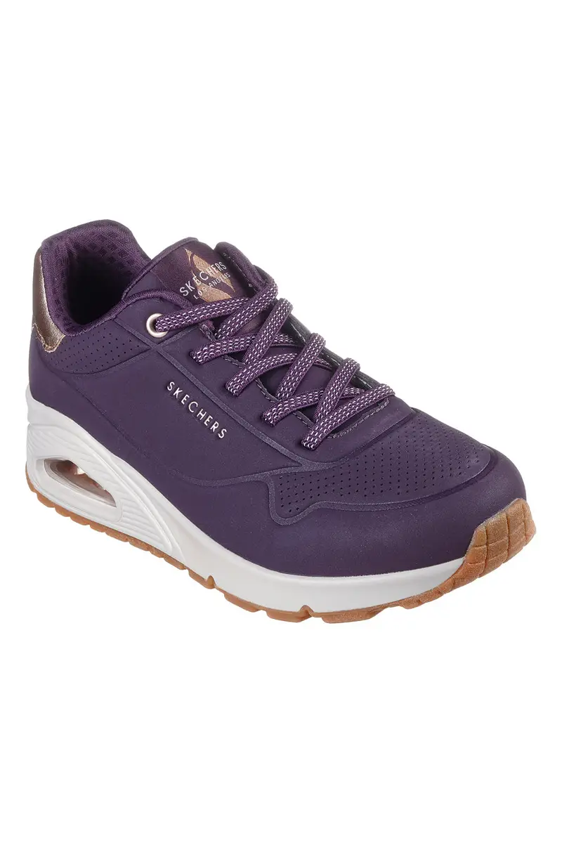 Sneackers viola con suola bianca e dettagli oro Skechers Uno - Shimmer Away miniatura 2