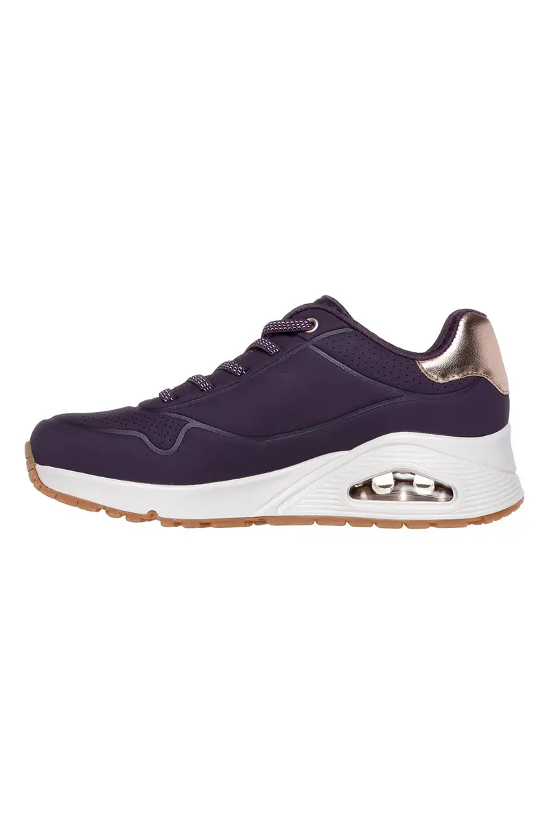 Sneackers viola con suola bianca e dettagli oro Skechers Uno - Shimmer Away miniatura 3