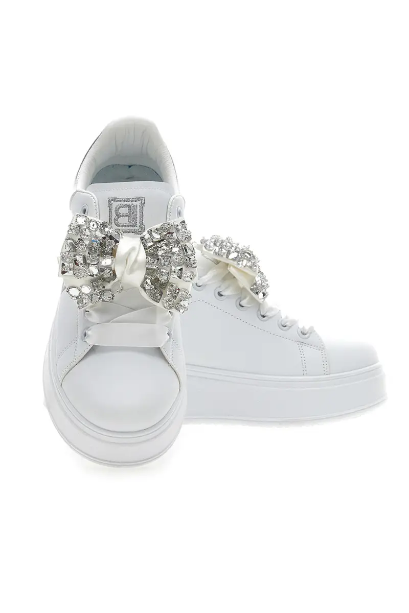 Sneaker Bianche Con Fiocco Laura Biagiotti 8929