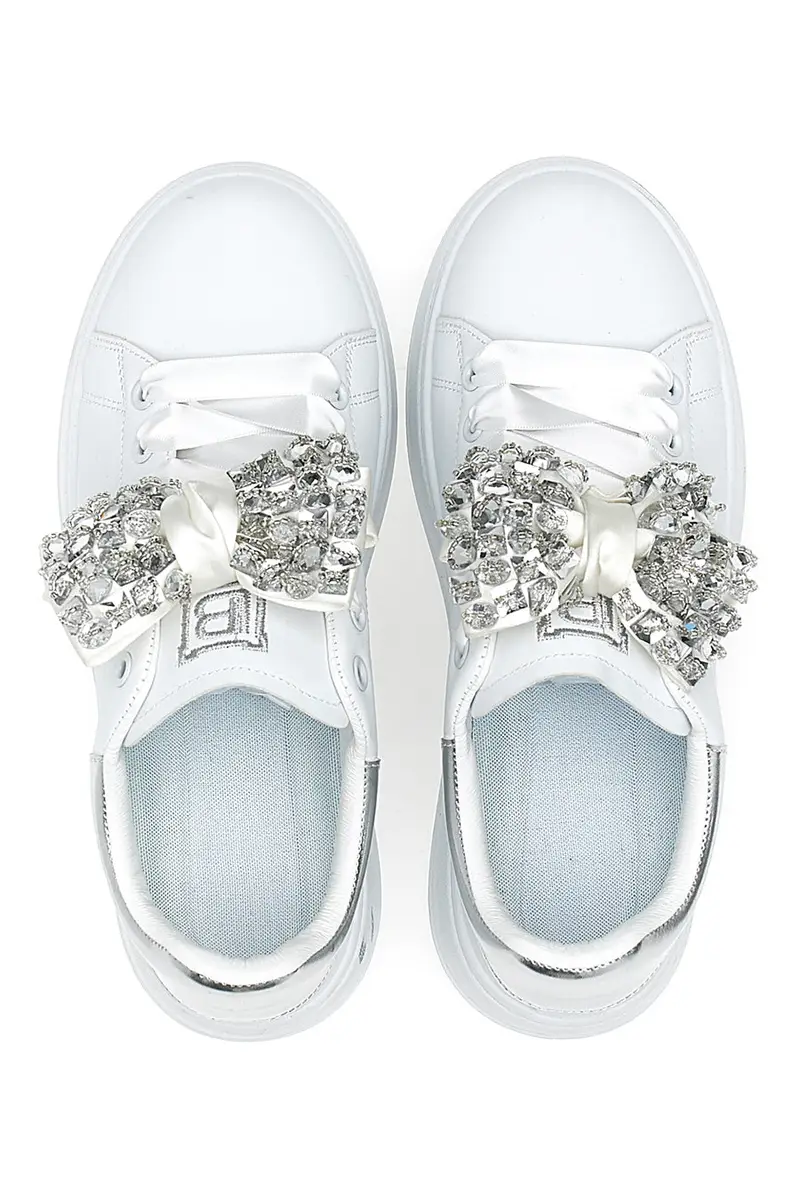 Sneaker Bianche Con Fiocco Laura Biagiotti 8929 miniatura 3