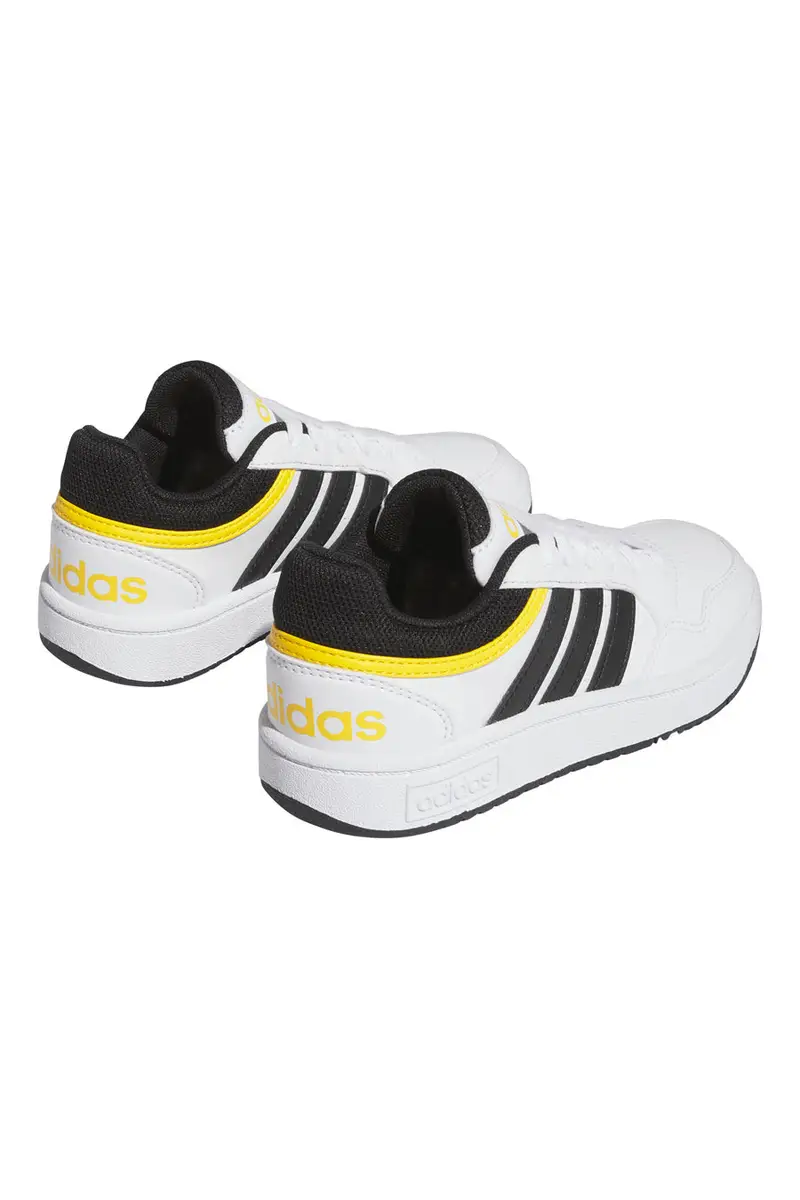 Sneakers Adidas Hoops 3 K Bianche e Nere miniatura 3