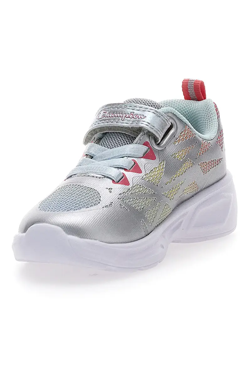 Sneakers argento con luci multicolor con strappo Champion Wave Tri G TD miniatura 3