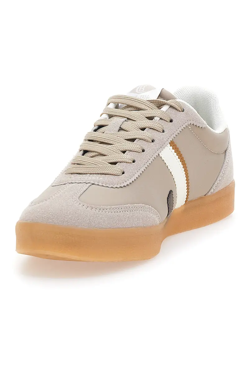 Sneakers Beige Con Lacci Cotton Belt Leopard miniatura 3