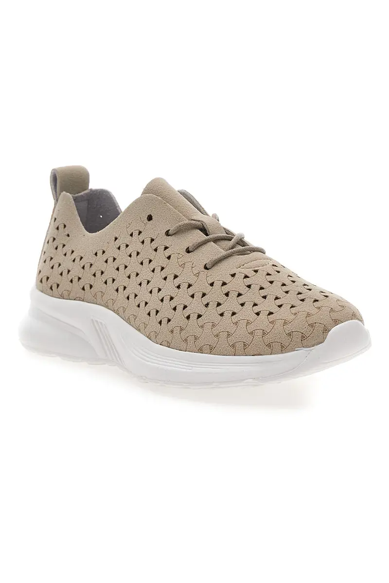 Sneakers Beige con Tomaia Traforata TALEMI BK25S861 miniatura 2