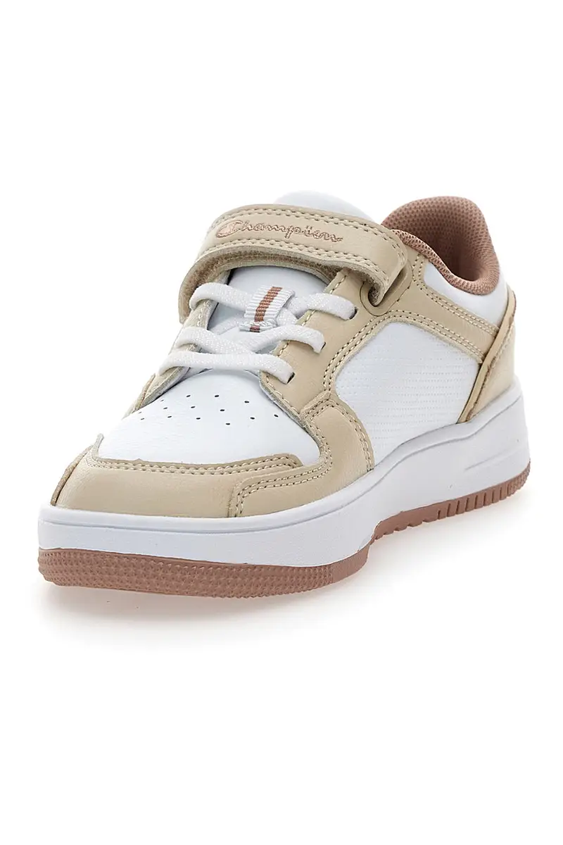 Sneakers beige e bianche con strappo Champion RD18 2.0 Low G PS miniatura 3