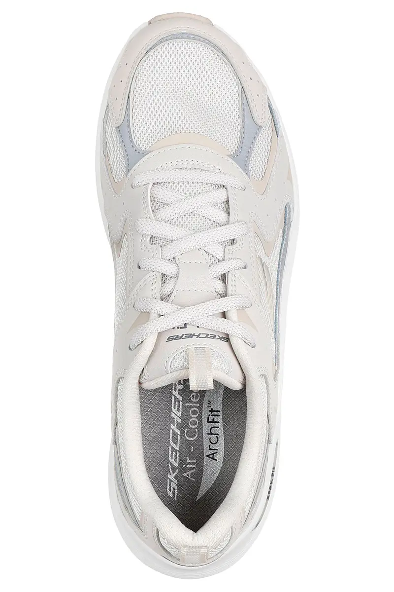 Sneakers beige e grigie con supporto plantare Skechers Arch Fit 2 Vintage Luxe miniatura 3