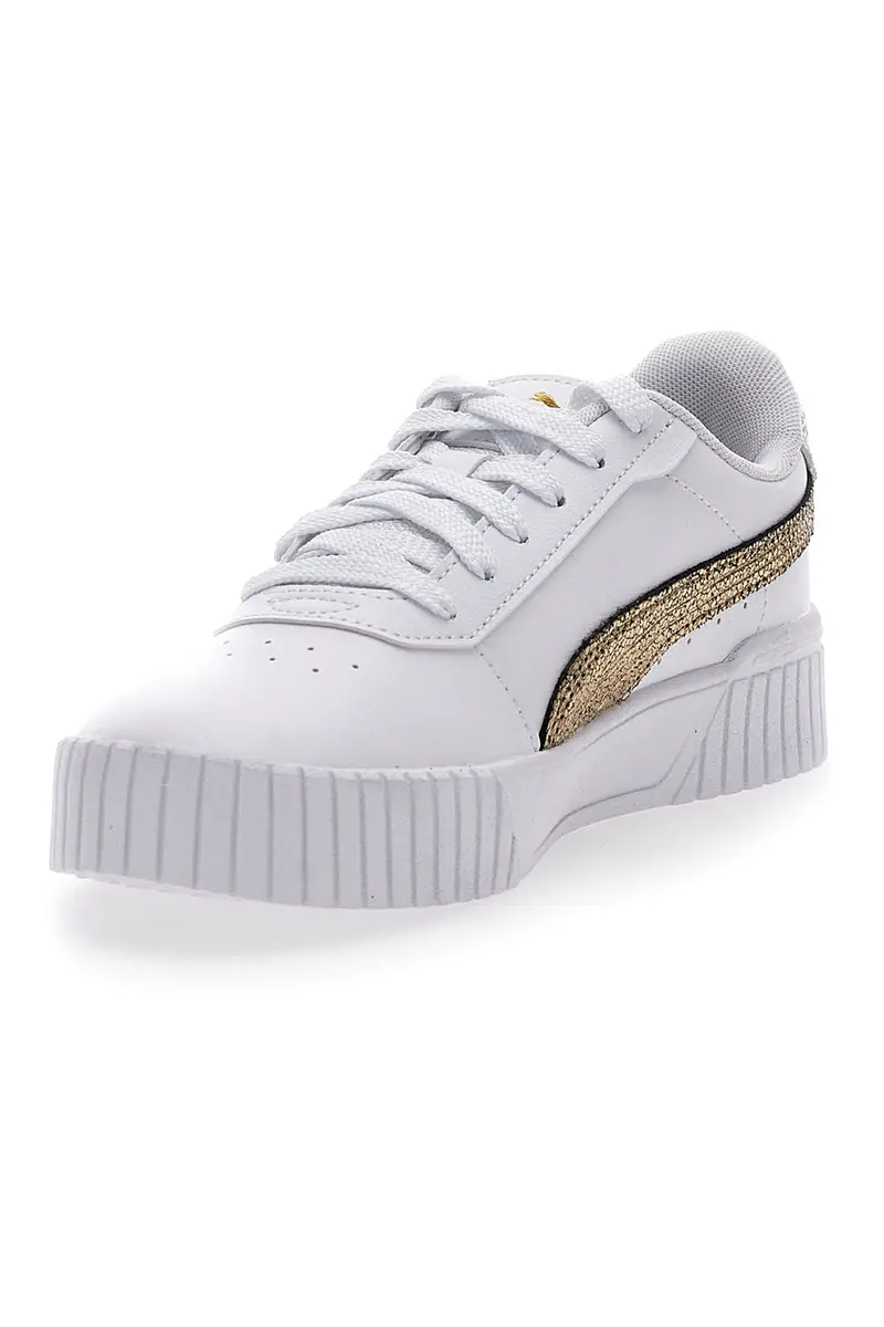 Sneakers Bianche Casula con Lacci Puma Carina 2.0 Mettalic Shine miniatura 3