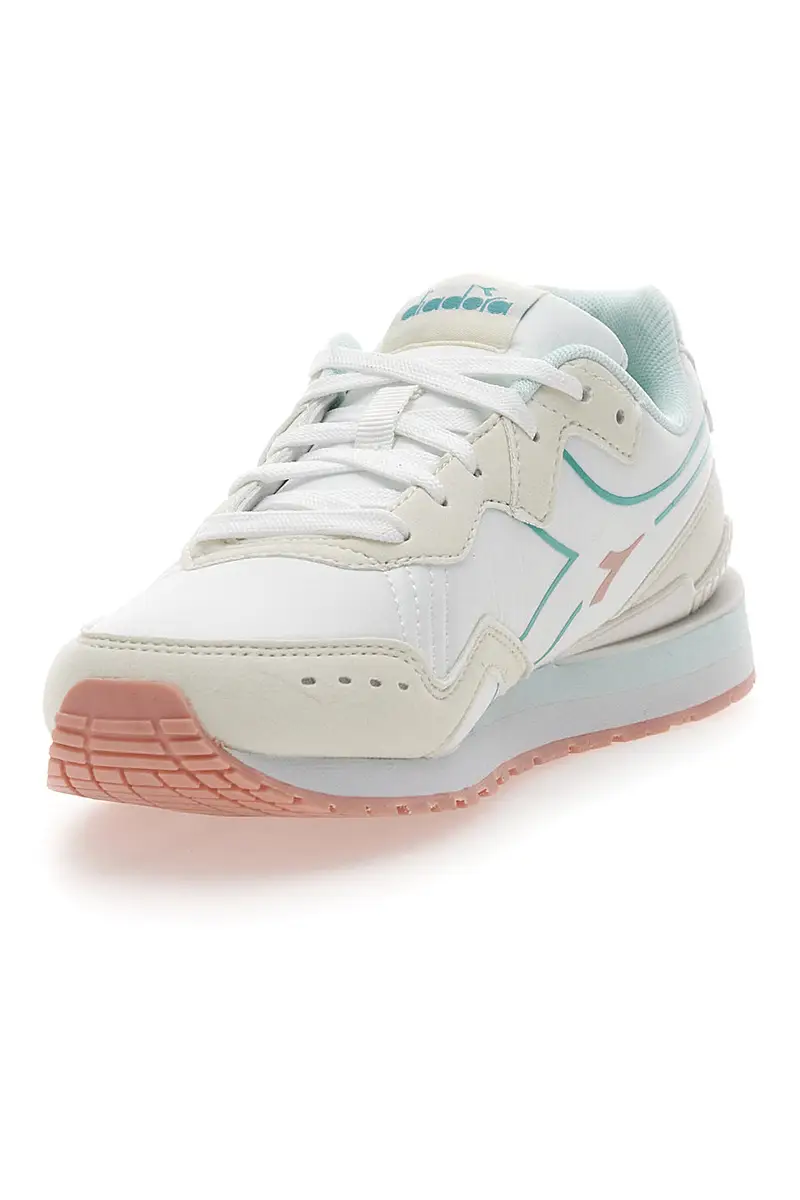 Sneakers Bianche Con Dettagli azzurri DIADORA Raven Wn miniatura 3