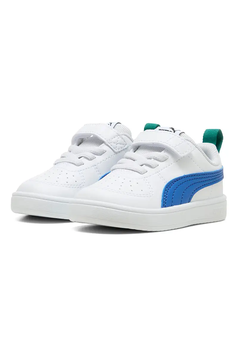 Sneakers bianche con dettagli blu e passante posteriore Puma Rickie AC+ Inf miniatura 2