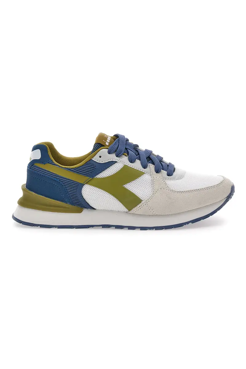 Sneakers Bianche con Dettagli Blu e Verdi DIADORA FENICE