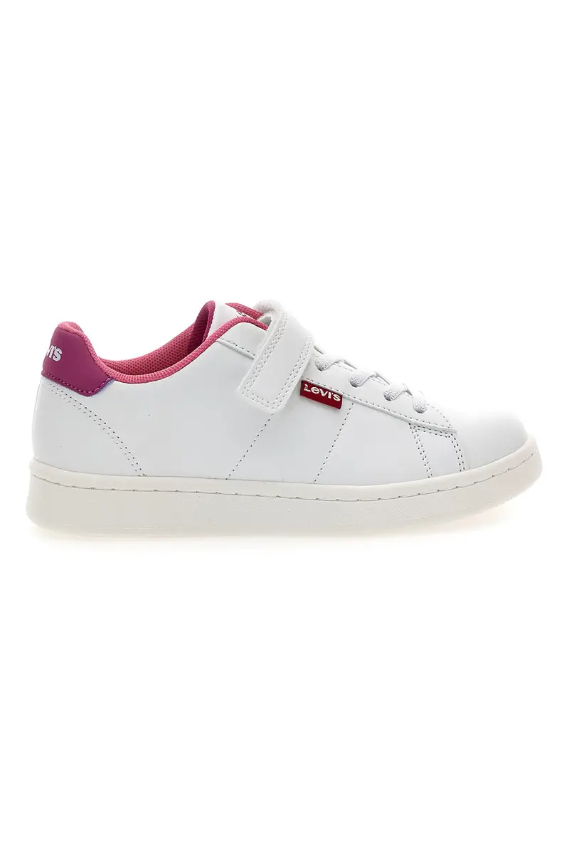 Sneakers bianche con dettagli fucsia Levi's Bell JR