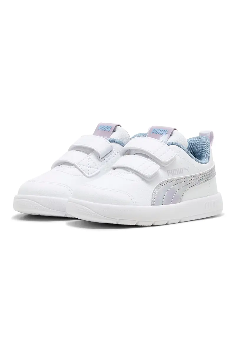 Sneakers bianche con dettagli iridescenti Puma Courtflex V3 SpaceBelle VInf miniatura 2