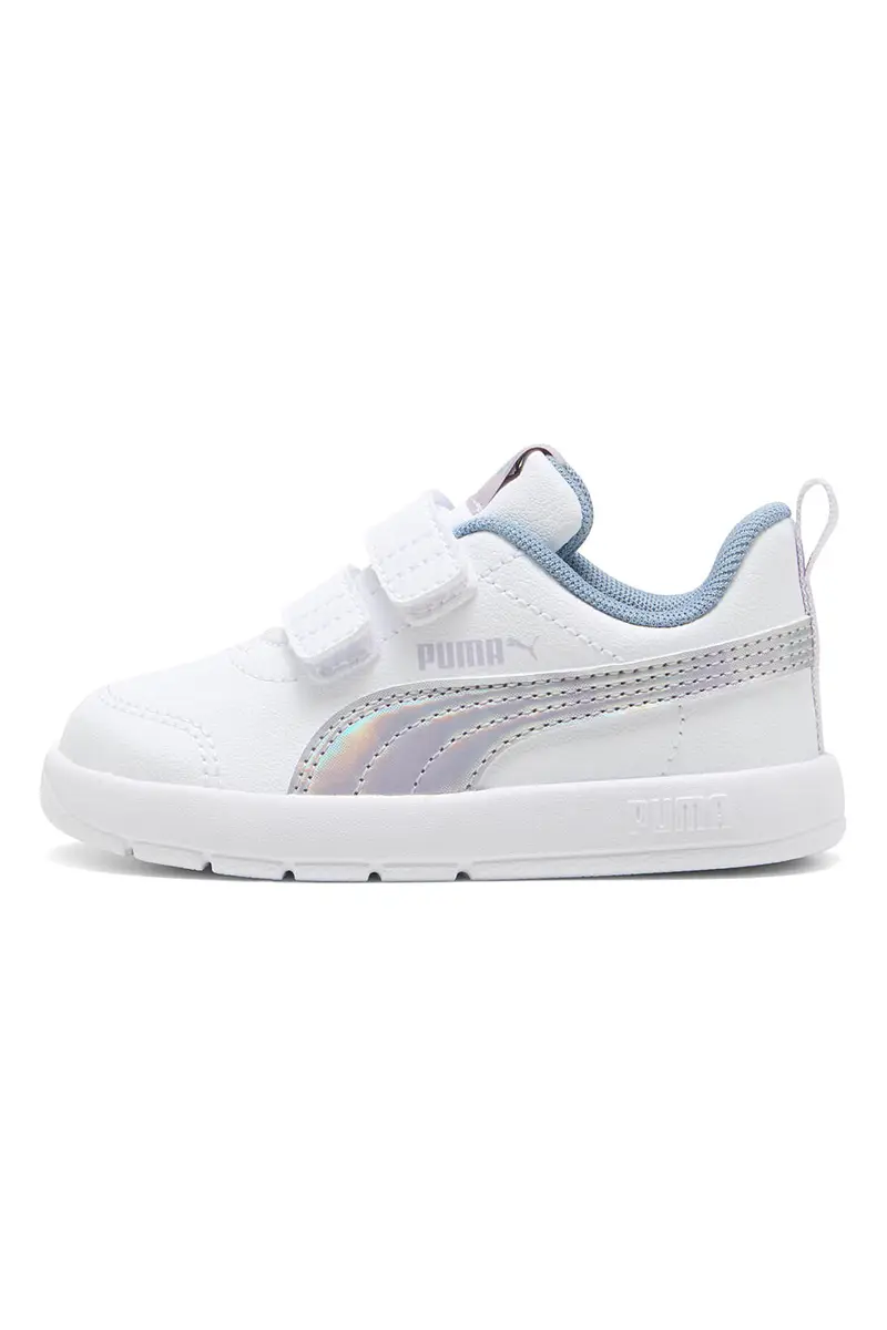 Sneakers bianche con dettagli iridescenti Puma Courtflex V3 SpaceBelle VInf miniatura 3