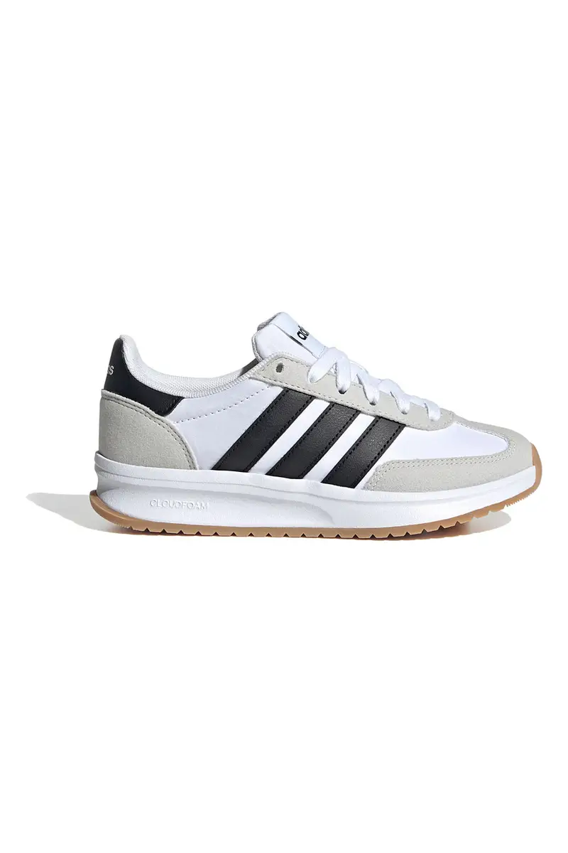 Sneakers Bianche con Dettagli Neri e Grigi ADIDAS RUN 70s 2.0 J miniatura 2