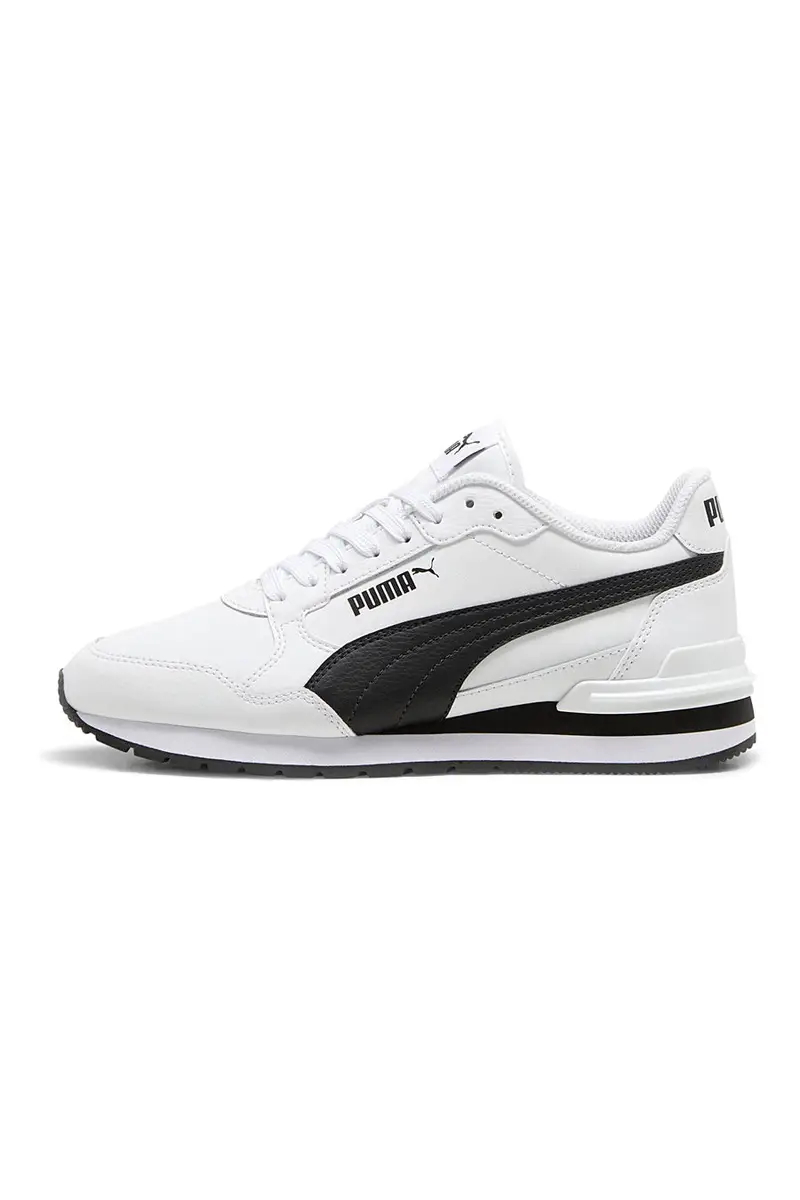 Sneakers bianche con dettagli neri e soletta SoftFoam+ Puma ST Runner v4 L Jr