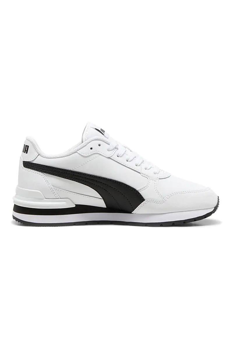 Sneakers bianche con dettagli neri e soletta SoftFoam+ Puma ST Runner v4 L Jr miniatura 2