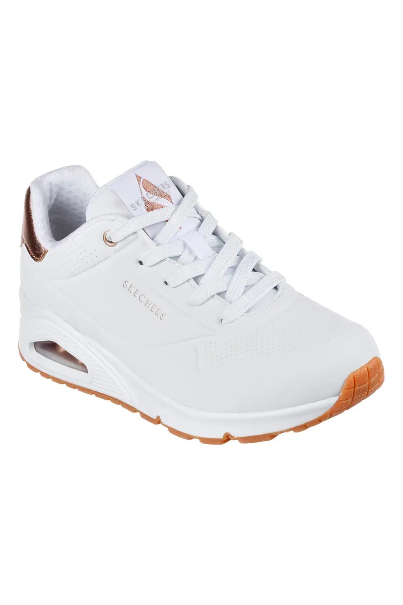 Sneakers bianche con dettagli oro Skechers Uno Golden Air miniatura 2