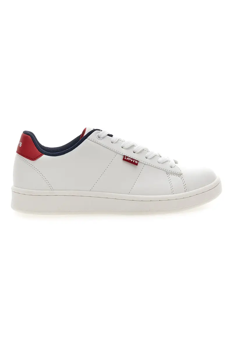 Sneakers Bianche con Dettagli Rossi e Blu LEVI'S BELL JR
