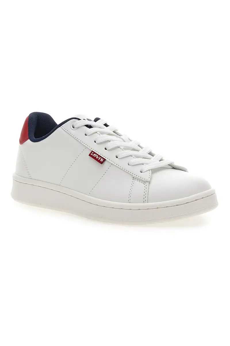 Sneakers Bianche con Dettagli Rossi e Blu LEVI'S BELL JR miniatura 2