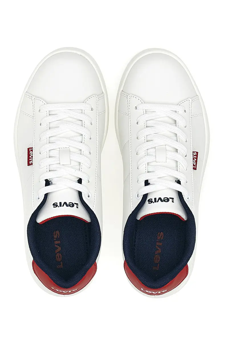 Sneakers Bianche con Dettagli Rossi e Blu LEVI'S BELL JR miniatura 3