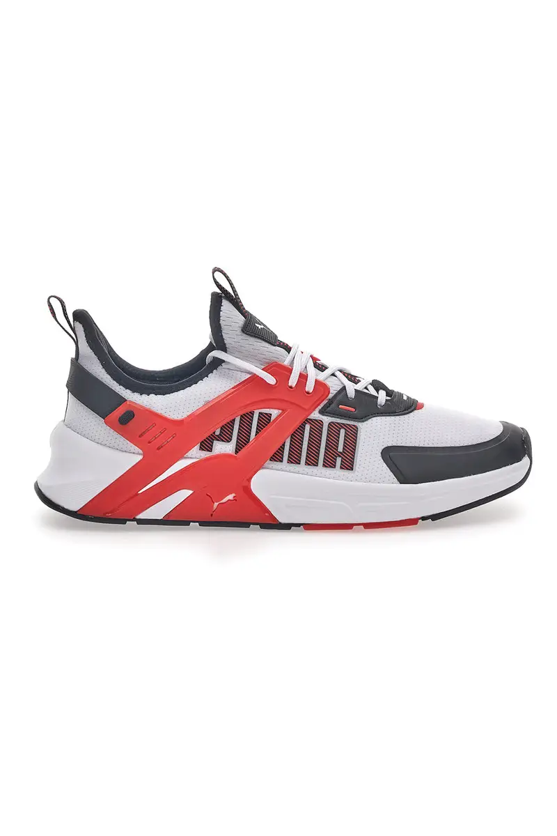 Sneakers Bianche con Dettagli Rossi e Neri Puma Pacer +