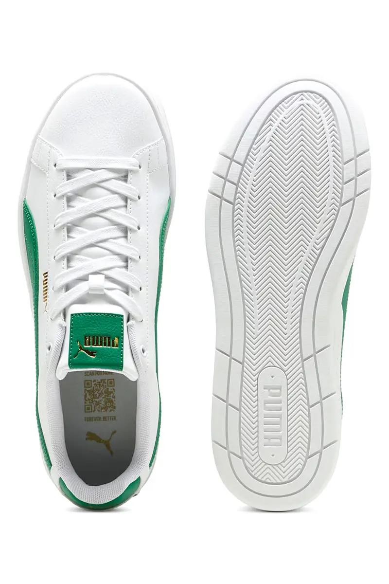 Sneakers bianche con dettagli verdi PUMA Court Classico miniatura 3