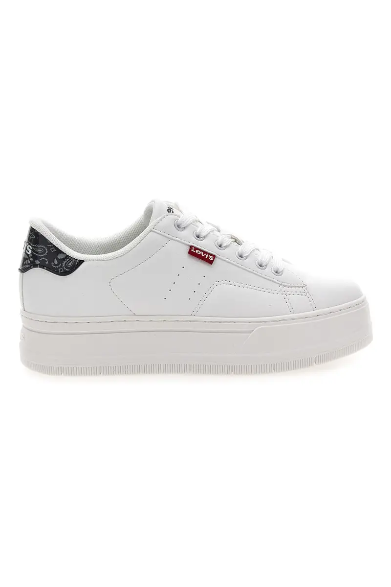 Sneakers Bianche con Dettaglio Posteriore Nero a Fantasia LEVI'S TAMPA