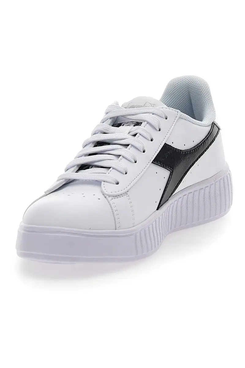 Sneakers Bianche con Fregio Nero Diadora Step P Teamtime miniatura 3