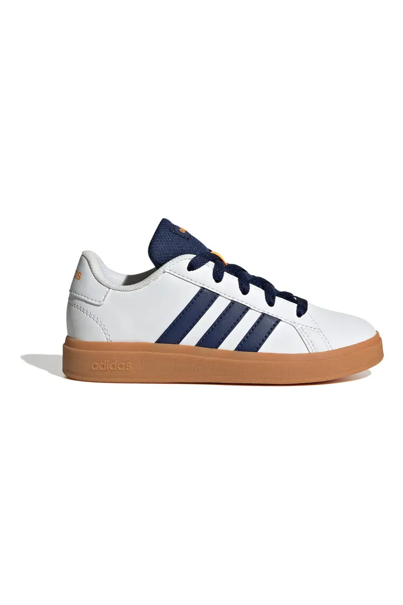 Sneakers Bianche con Lacci e Bande Laterali Blu Adidas GRAND COURT 2.0 K