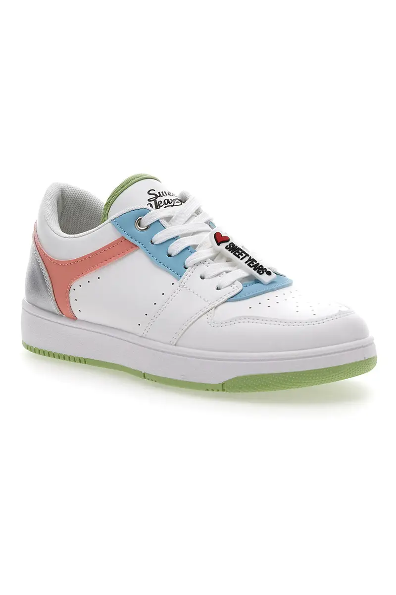 Sneakers Bianche con Lacci Sweet Years 8580 miniatura 2