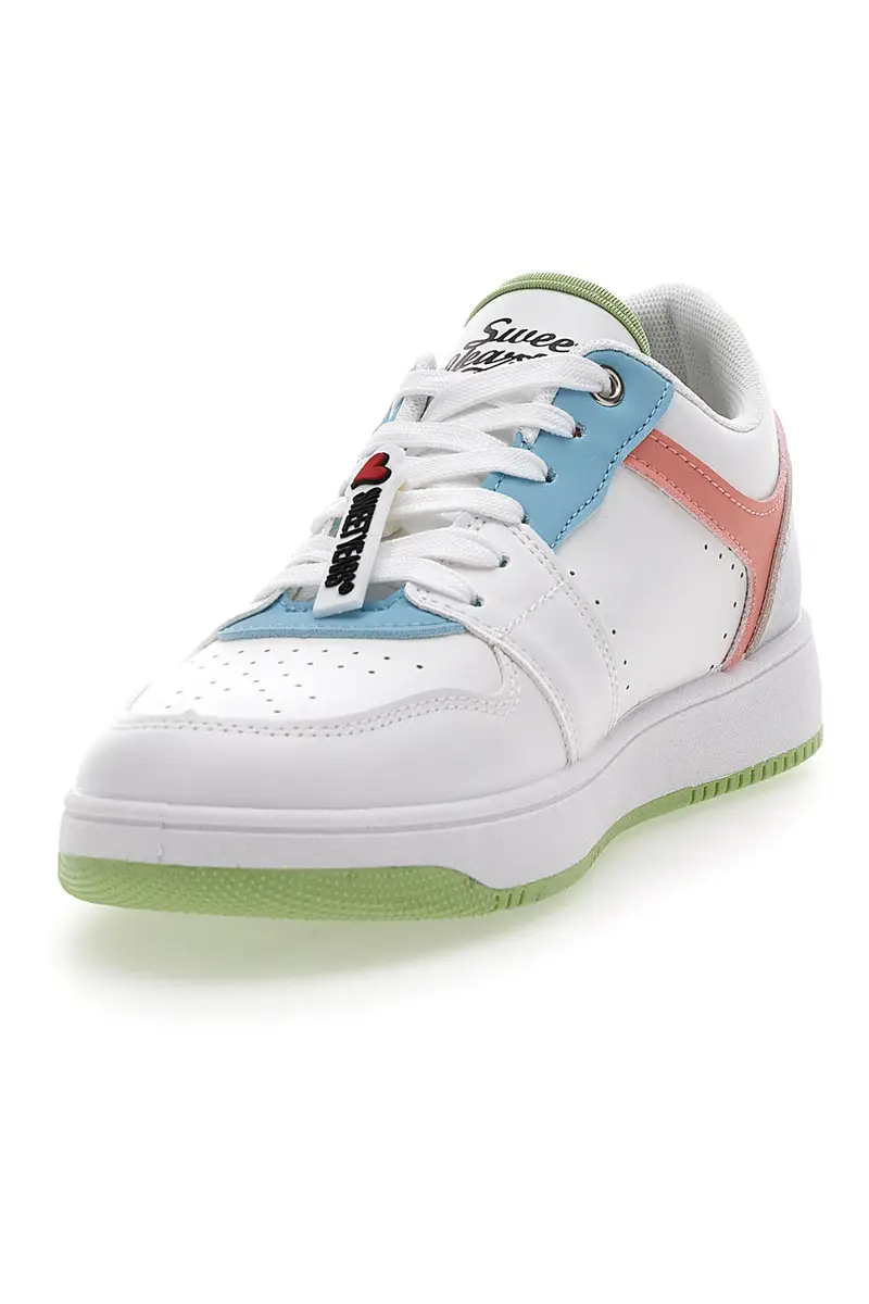 Sneakers Bianche con Lacci Sweet Years 8580 miniatura 3