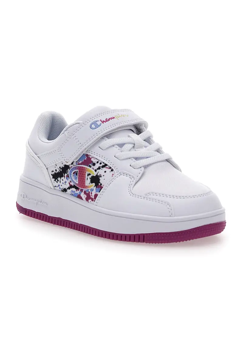 Sneakers Bianche con Logo Colorato CHAMPION RD18 2.0 LOW G TD miniatura 2