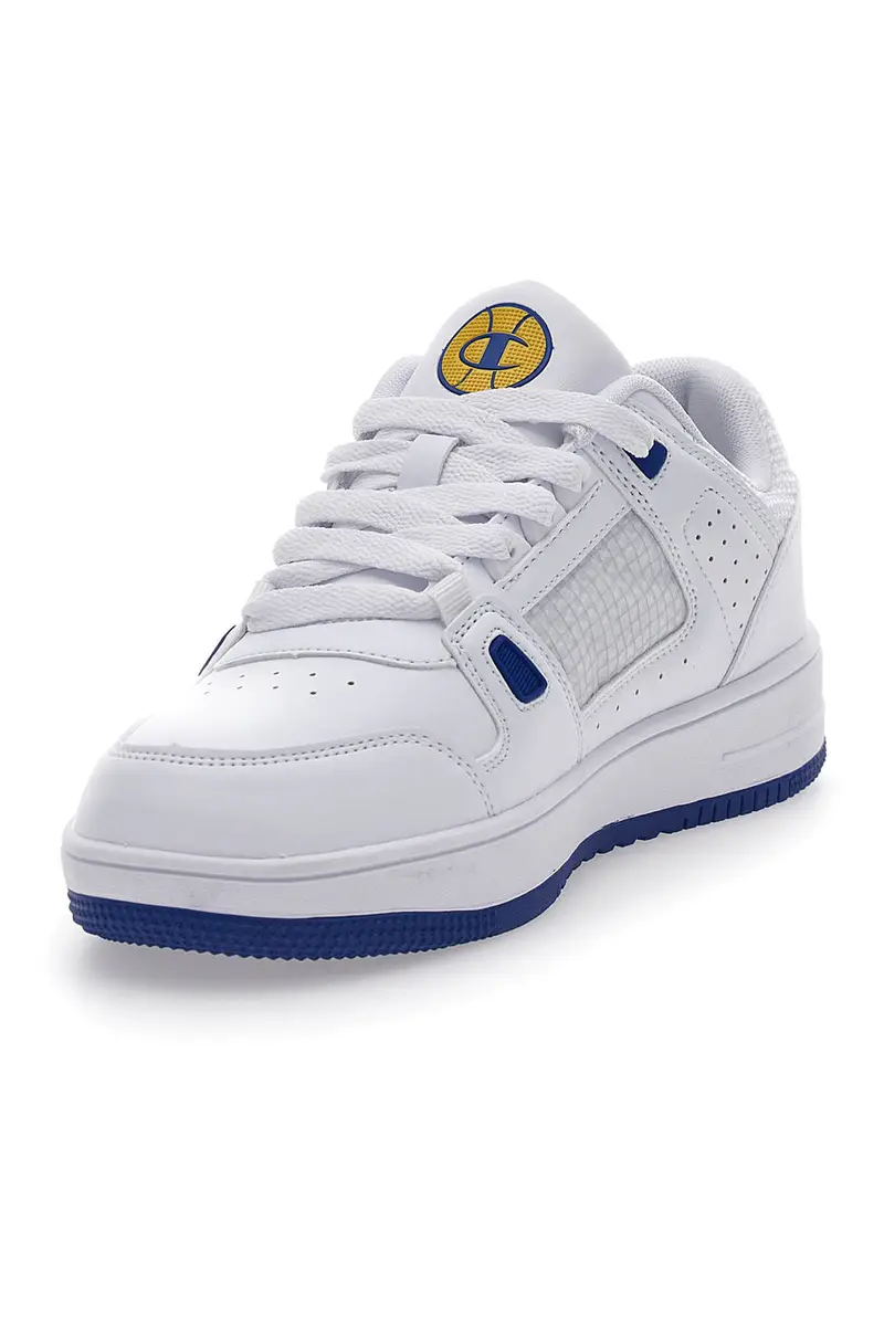Sneakers Bianche Con Logo Giallo Champion Rebound Summerized Low miniatura 3