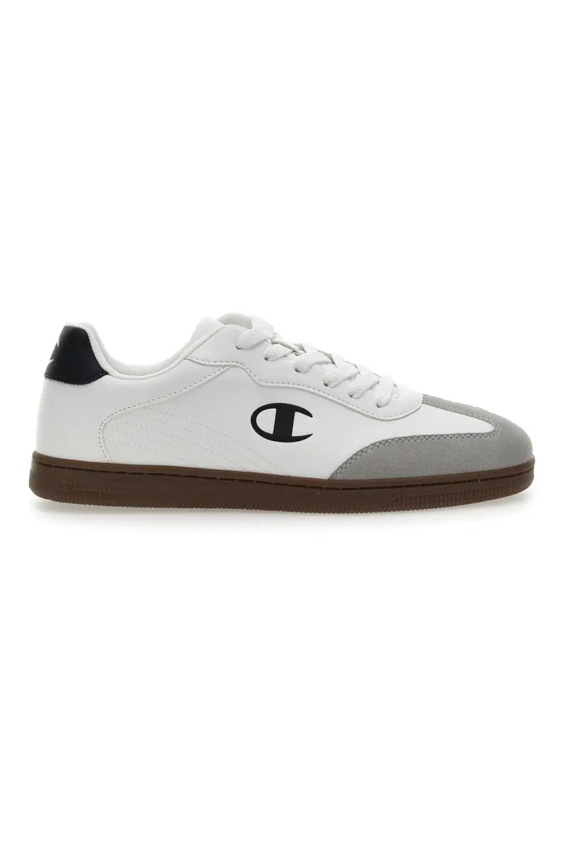 Sneakers Bianche Con Logo Laterale Champion Prestige Mix Material