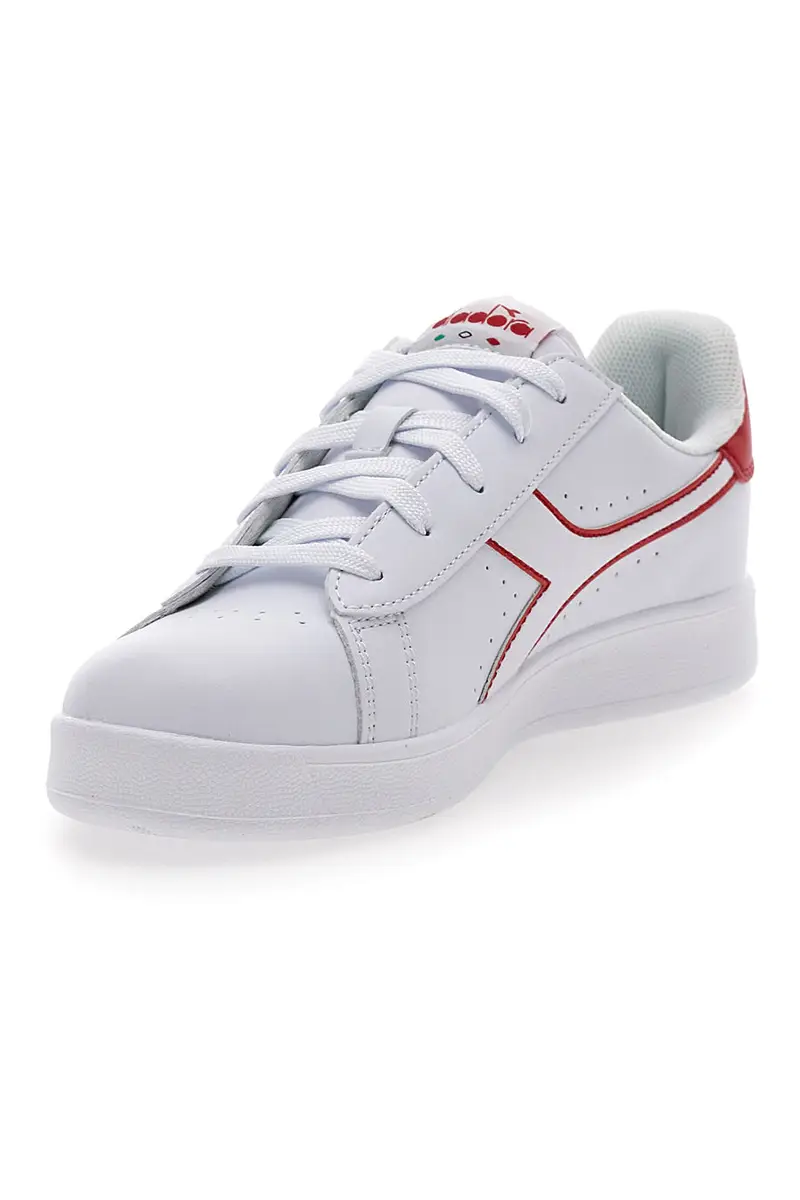 Sneakers bianche con logo rosso e velcro DIADORA GAME P GS miniatura 3