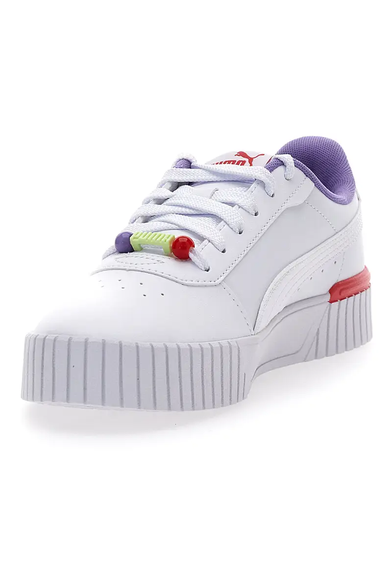 Sneakers bianche con perline Puma Carina 2.0 Pearls Jr miniatura 3
