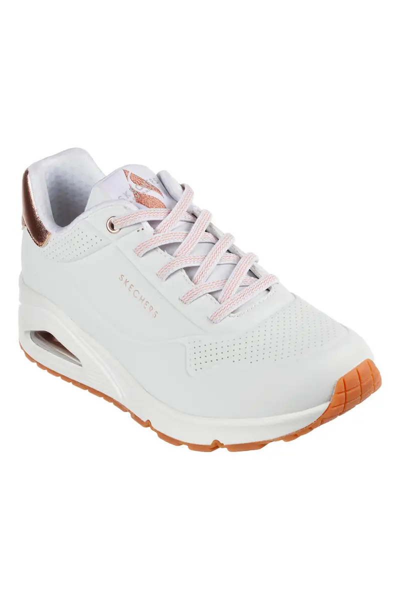 Sneakers Bianche Con Pianta Larga Skechers Street Uno Shimmer Away miniatura 2