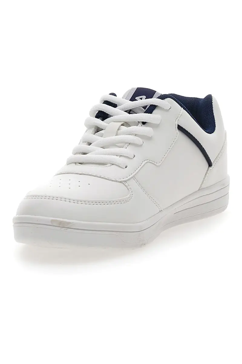 Sneakers Bianche con profilo Blu Fila Court Teens miniatura 3
